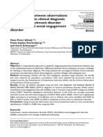 Convergence Between Observations and Interviews in Clinical Diagnosis of Reactive Attachment Disorder and Disinhibited Social Engagement Disorder