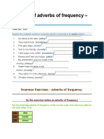 Position of Adverbs of Frequency - Exercise 1