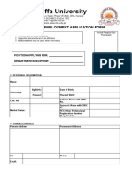 DHA Suffa University: Faculty Employment Application Form