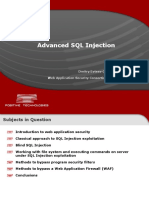 Advanced SQL Injection: Dmitry Evteev (Positive Technologies) Web Application Security Consortium (WASC) Contributor