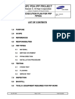 SPC PDH /PP Project: Execution Plan For FRP Piping List of Contents