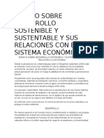 Ensayo Sobre Desarrollo Sostenible y Sustentable y Sus