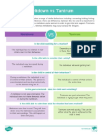 Meltdown Vs Tantrum Information PDF