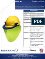 Arc Flash Protection Kit With Standard Coated Lens and Cap Bracket For Slotted Caps. ATPV 8 Calories. Hardhat Not Included. Product Details