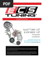 Audi TT MKI 1.8T & VW Mkiv 1.8T: Timing Belt Installation