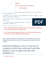 Class V Computer Worksheet