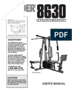 Weider 8630 Manual