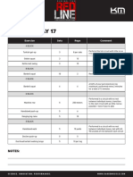 Training: Day 17: Exercise Sets Reps Comment