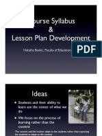 Course Syllabus & Lesson Plan Development: Natasha Boskic, Faculty of Education, UBC