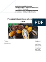 Procesos Industriales y Artesanales Del Cacao