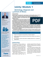 Anxiety Module 1 Epidemiology Diagnosis and Spectrum of Illness