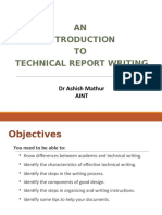 An Introduction To Technical Report Writing - AM