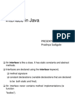 Interface in Java: Presented By: Pradnya Sadigale