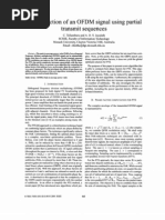 PAR of Ofdm: Reduction An Signal Using Partial Transmit Sequences