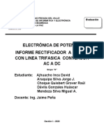 Rectificador A Diodos Con Linea Trifasica Conversor Ac A DC Grupo 6