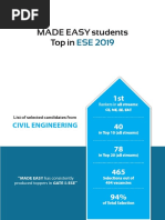 MADE EASY Students Top In: Civil Engineering