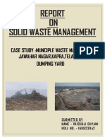 ON Solid Waste Management: Case Study:Munciple Waste Management Jawahar Nagar, Kapra, Telangana Dumping Yard