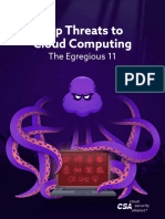 Top Threats To Cloud Computing Egregious Eleven PDF
