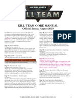 Kill Team Core Manual: Official Errata, August 2019