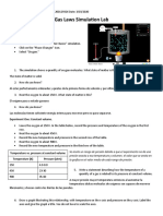 Gas Laws Simulation Lab: Experiment One: Constant Volume
