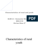 2nd Lecture Characteristics of Rural Youth