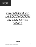 Concepto de La Cinemática de La Locomoción de Los Seres Vivos