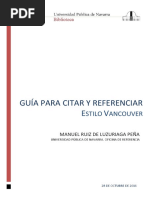 Como Citar y Referenciar (Vancouver)