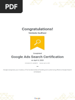 Google Ads Search Certification - Google