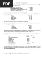 Homework On Single Entry PDF