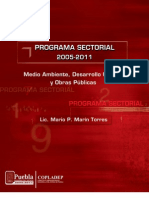 Programa Sectorial Medio Ambiente Desarrollo Urbano y Obra