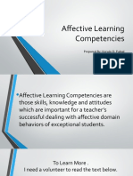 Affective Learning Competencies 