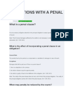 Obligations With A Penal Clause