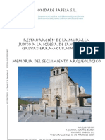 Restauración de La Muralla Junto A La Iglesia de Santa María (Salvatierra-Agurain, Álava) - Memoria Del Seguimiento Arqueológico