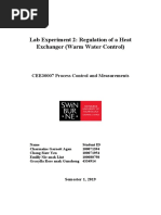 Experiment 2 - Warm Water Control