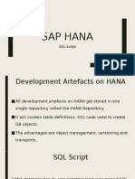 Sap Hana: SQL Script