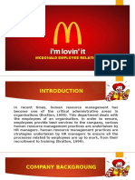 Mcdonald Employee Relations