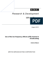 Use of The Low Frequency Effects (LFE) Channel in Broadcasting BBC Paper WHP203