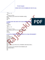 PL/SQL Examples 1) / Displaying The First Fifty Even Numbers by Using PL/SQL Block