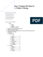 FIFA With Python - Finding FIFA Best XI Using Python - Python Training