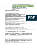 ASPECTOS DE SEGURIDAD y SALUD EN EL TRABAJO