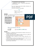 Unit - Ii Arithmetic For Computers