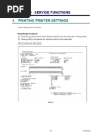 Printing Printer Settings: Chapter 4 Service Functions