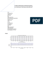 Lab No 2: Digital Processing of Continuous Signals Sampling of Continuous Time Signals Using Matlab™