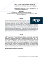 Analisis Pengelolaan Keuangan Daerah Terhadap Kemandirian Fiskal Daerah Kabupaten Kutai Kartanegara