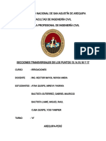 IRRIGACIONES - TURNO A - GRUPO N°4 - SECCIONES TRANSVERSALES - PUNTOS 13,14,15,16 y 17