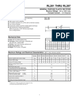 RL201 THRU RL207: General Purpose Plastic Rectifier Reverse Voltage - Forward Current