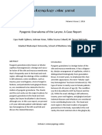 Pyogenic Granuloma of The Larynx A Case Report PDF