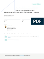 Design Guide For Multi-Stage Restriction Orifices (Ros) Plates With 1 Hole and N 3 Holes