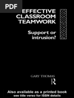 Effective Classroom Teamwork Support or Intrusion PDF