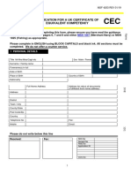 Application For A Uk Certificate of Equivalent Competency: 1 Personal Details